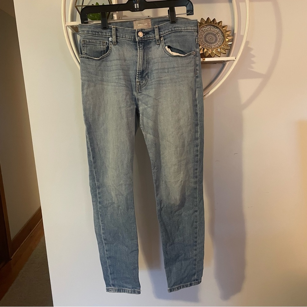 EVERLANE Women's 29 High Rise Ankle Light Wash Denim Jeans